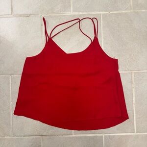 Active USA Vibrant Red Sleeveless Top